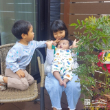 記念樹と記念撮影