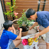 記念樹植樹の様子