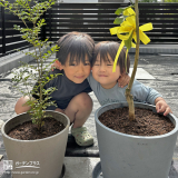 記念樹と記念撮影①