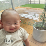 記念樹と記念撮影