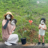 記念樹植樹の様子