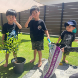 記念樹植樹の様子