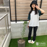 ミモザと記念撮影