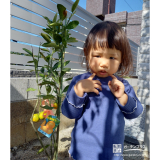 温州ミカンと記念撮影