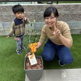 オリーブと記念撮影