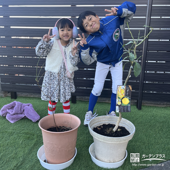 レモン・ブルーベリーと記念撮影