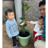 キンモクセイと記念撮影