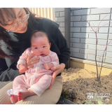 もみじ（カエデ）と記念撮影①