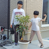 ビワと記念撮影