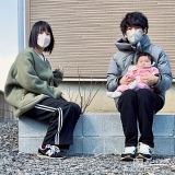 バイカウツギと記念撮影