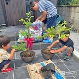 記念樹ブルーベリーの植樹の様子①