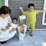 ブルーベリーと記念撮影