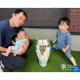 ジンチョウゲと記念撮影
