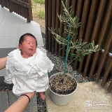 オリーブと記念撮影