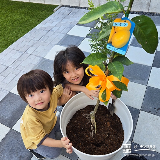 レモンと記念撮影