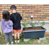 ブルーベリーと記念撮影