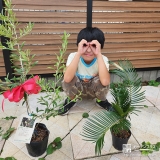 オリーブ・ソテツと記念撮影