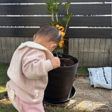 キンモクセイと記念撮影