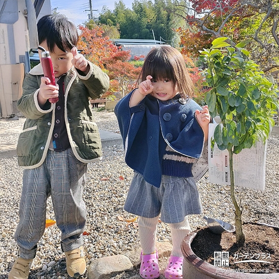 キンカンと記念撮影