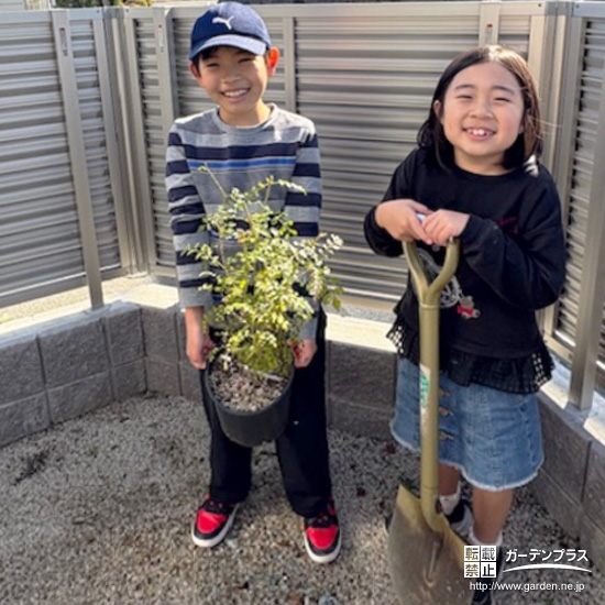 シマトネリコと記念撮影