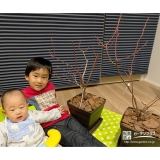 ブルーベリーと記念撮影