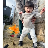 もみじ（カエデ）と記念撮影①