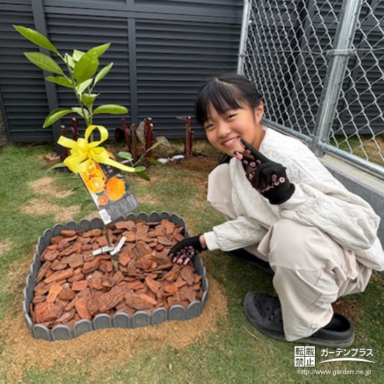 温州ミカンと記念撮影