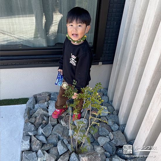 シマトネリコと記念撮影