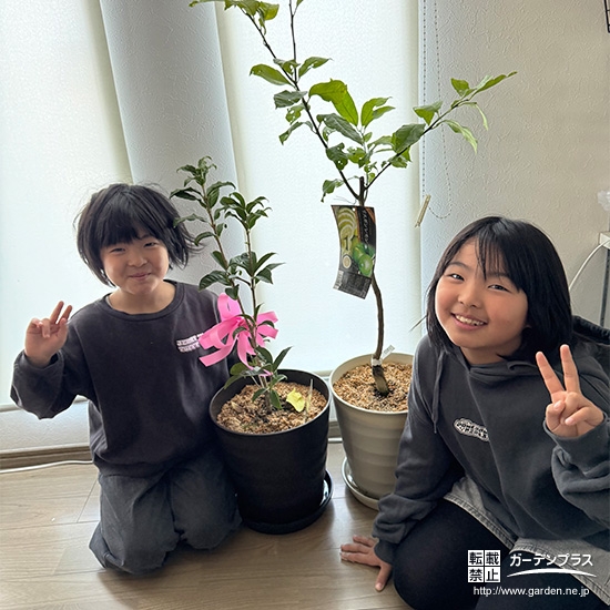 レモン・キンモクセイと記念撮影