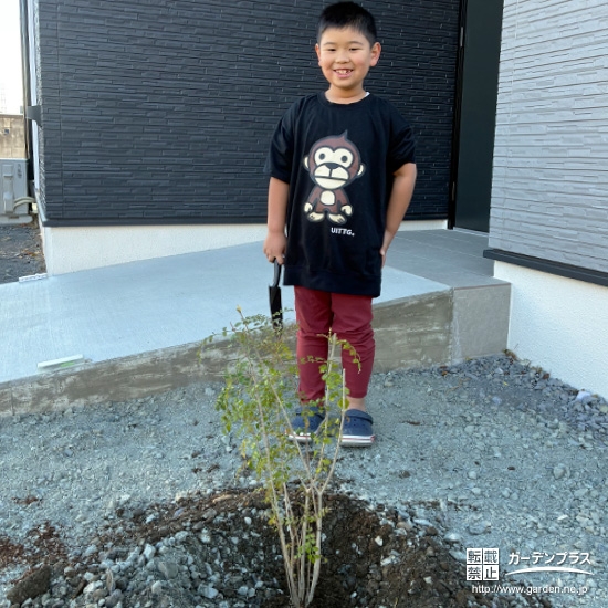 シマトネリコと記念撮影