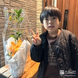 キンモクセイと記念撮影