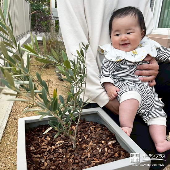 オリーブと記念撮影