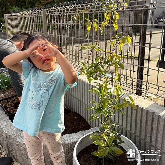 キンモクセイと記念撮影