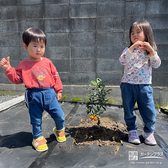 キンカンと記念撮影