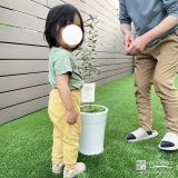 オリーブと記念撮影