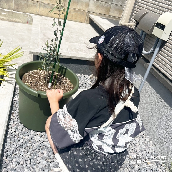 オリーブと記念撮影