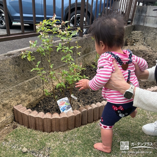 ブルーベリーと記念撮影