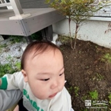 記念樹と記念撮影