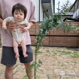 ミモザと記念撮影①