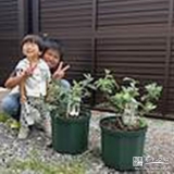 ブルーベリーと記念撮影