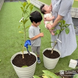温州ミカン・レモンと記念撮影