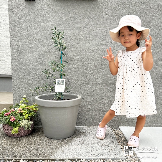 オリーブと記念撮影