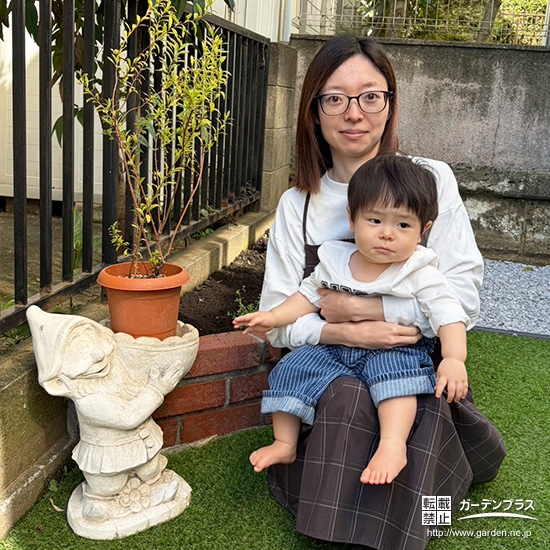 ユキヤナギと記念撮影②