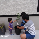 愛知県名古屋市天白区オリーブとレモンの植樹風景