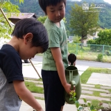 長野県諏訪市オリーブとブルーベリーの植樹風景