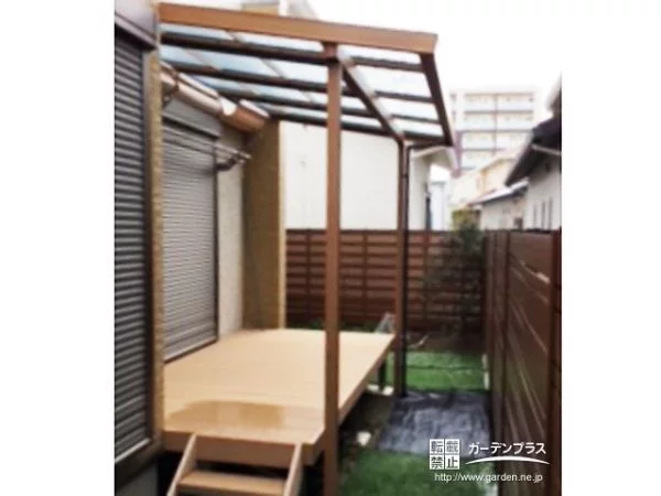 No.10118 優しい木漏れ日を浴びながら寛ぐテラス屋根設置工事