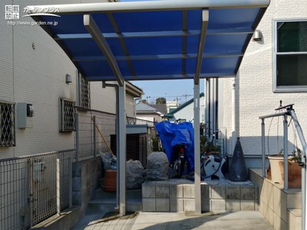 雨上がりの日も自転車が濡れにくいすっきりサイクルポート設置工事 No 駐車スペースの施工例 外構工事のガーデンプラス 雨上がりの日も自転車が濡れにくいすっきりサイクルポート設置工事 No 駐車スペースの施工例 外構工事のガーデンプラス