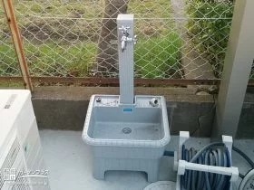使いやすい駐車スペースの水回り[施工後]