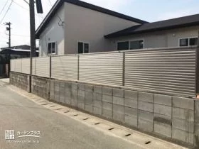 風通しに配慮した目隠しフェンス[施工後]