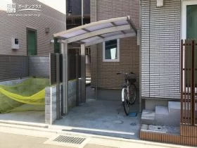 自転車でのお出かけがスムーズな駐輪スペース[施工後]